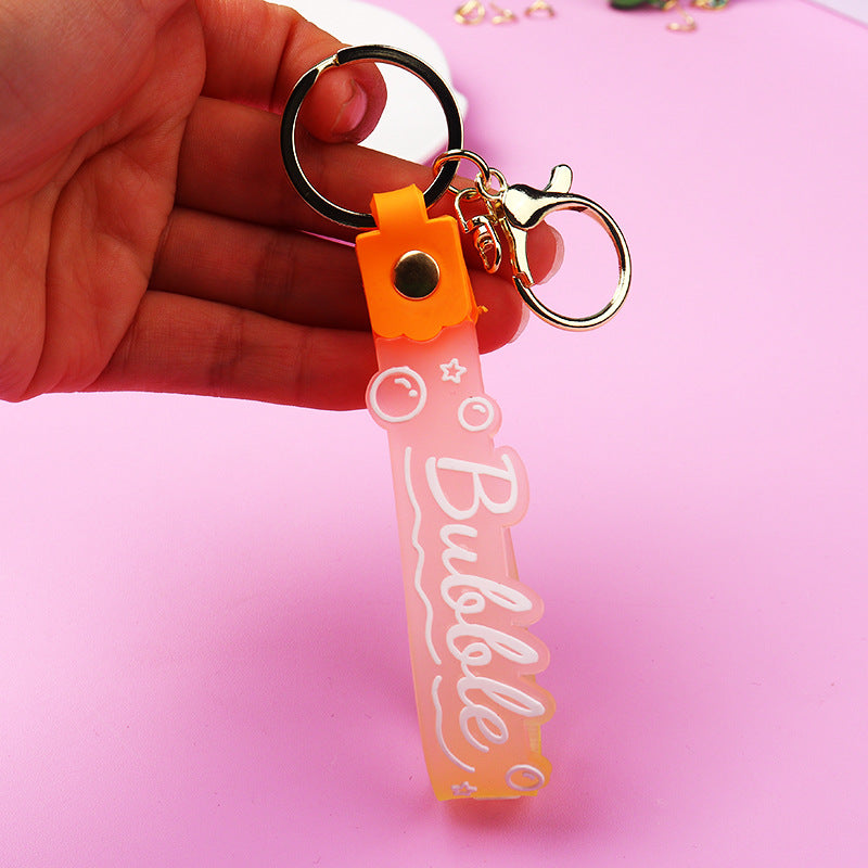 Wholesale Candy Color Lanyard PVC Keychains